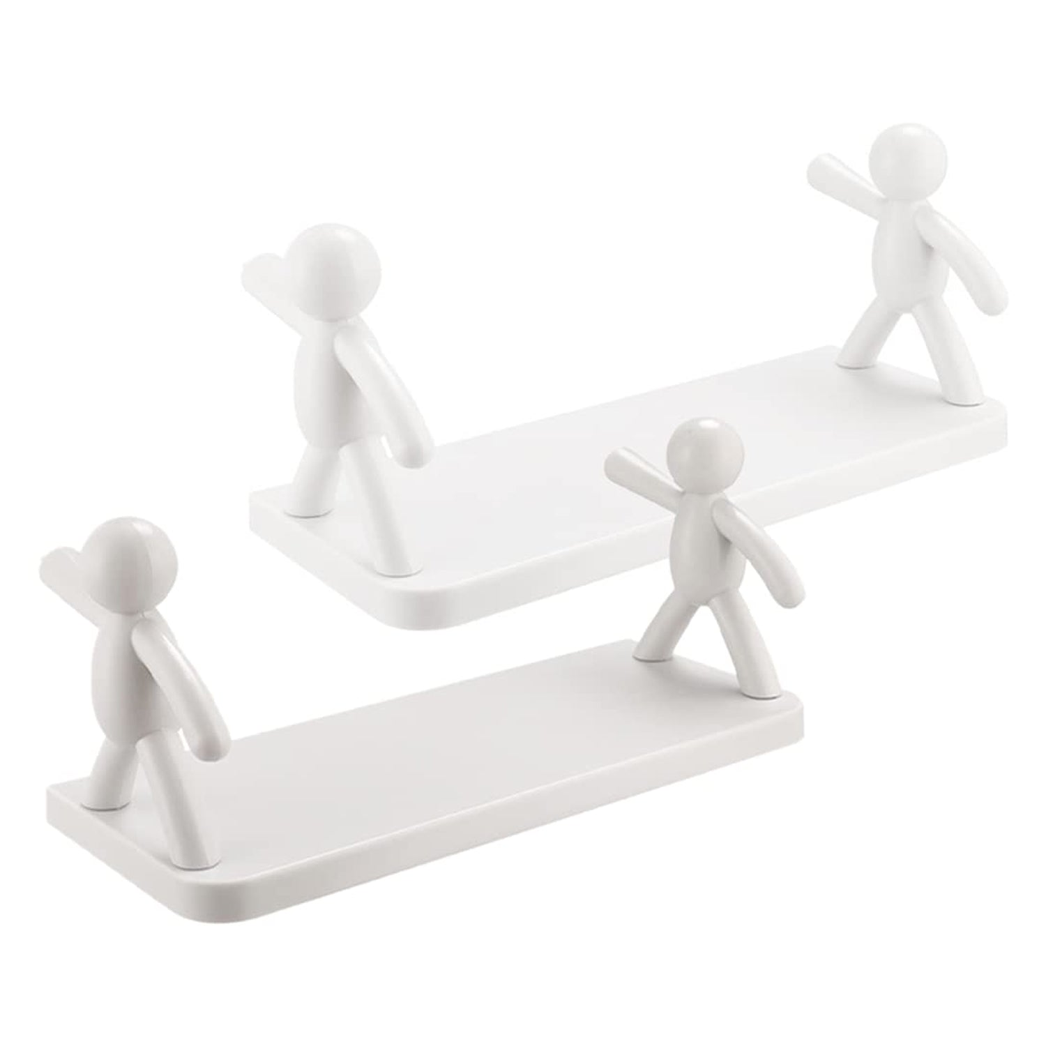 9271B Self Adhesive cute Floating Shelves Wall Shelf | Wall Mounted Organizer - Human Figurine | Brown Box DeoDap 9271B Self Adhesive cute Floating Shelves Wall Shelf | Wall Mounted Organizer - Human Figurine | Brown Box DeoDap